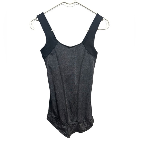 lululemon athletica Tops - LULULEMON GRAY AND BLACK TANK TOP WITH DRAW STRING SIZE 4